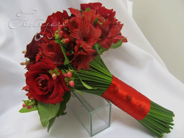 Bouquet de noiva vermelho – por Val du Arte. | Festejare