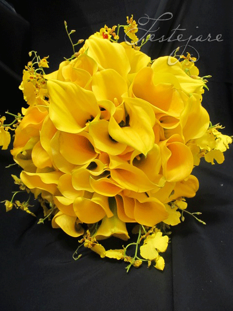 Bouquet de callas amarelas – por Val du Arte. | Festejare